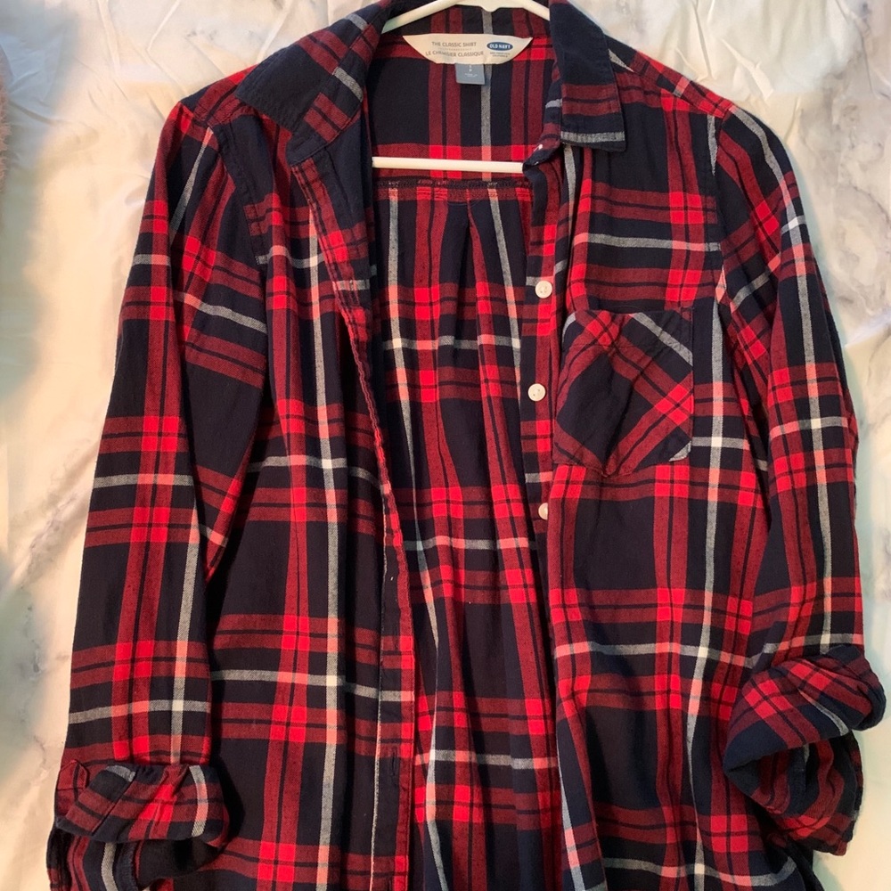 Old Navy oversized flannel